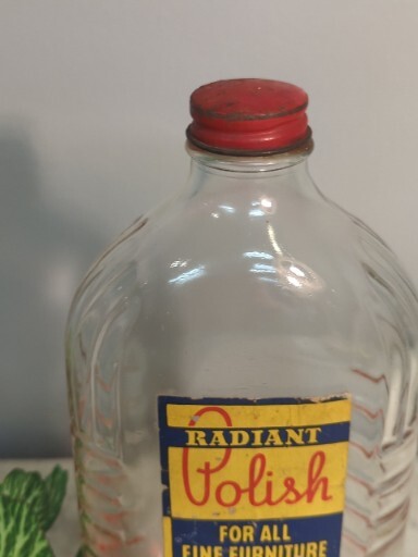 Vintage Mid Century Bottle Of Radiant Fine Furniture Polish Boyle Midway Red