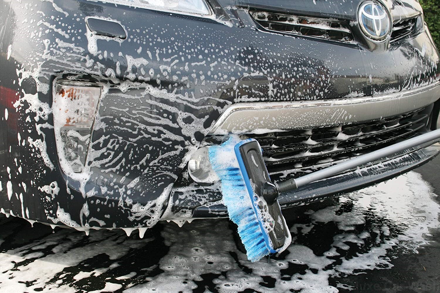 93062 Deluxe Car Wash 10″ Dip Brush with 65″ Extension Pole, Blue and Black