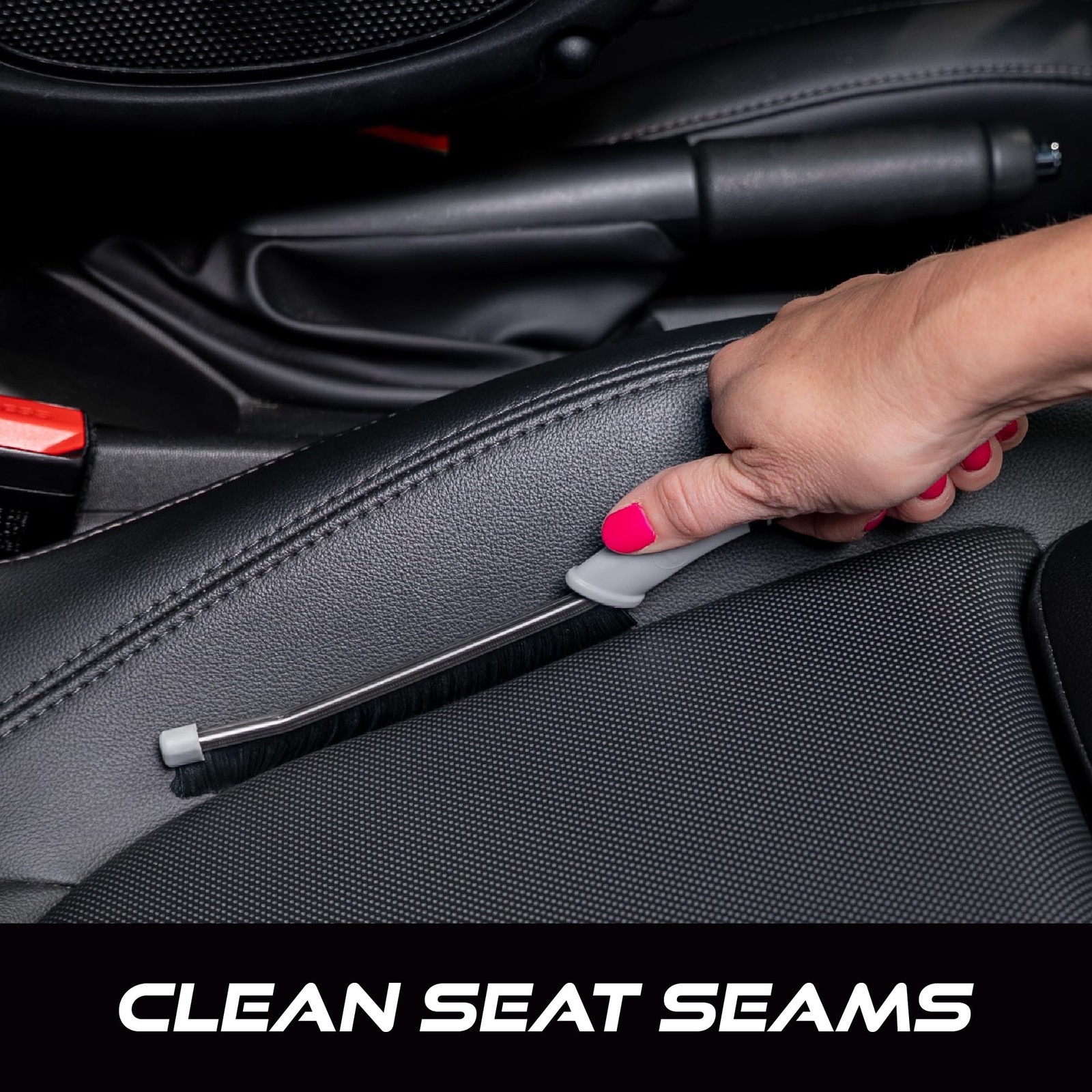 VIKING Car Detailing Brush Set for Cleaning Kit, Multi-Purpose Black