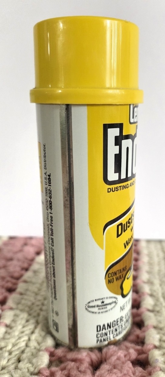 Vintage Endust Dusting & Cleaning Spray LEMON ZEST Spray On, Whipe Off & Go 6 oz