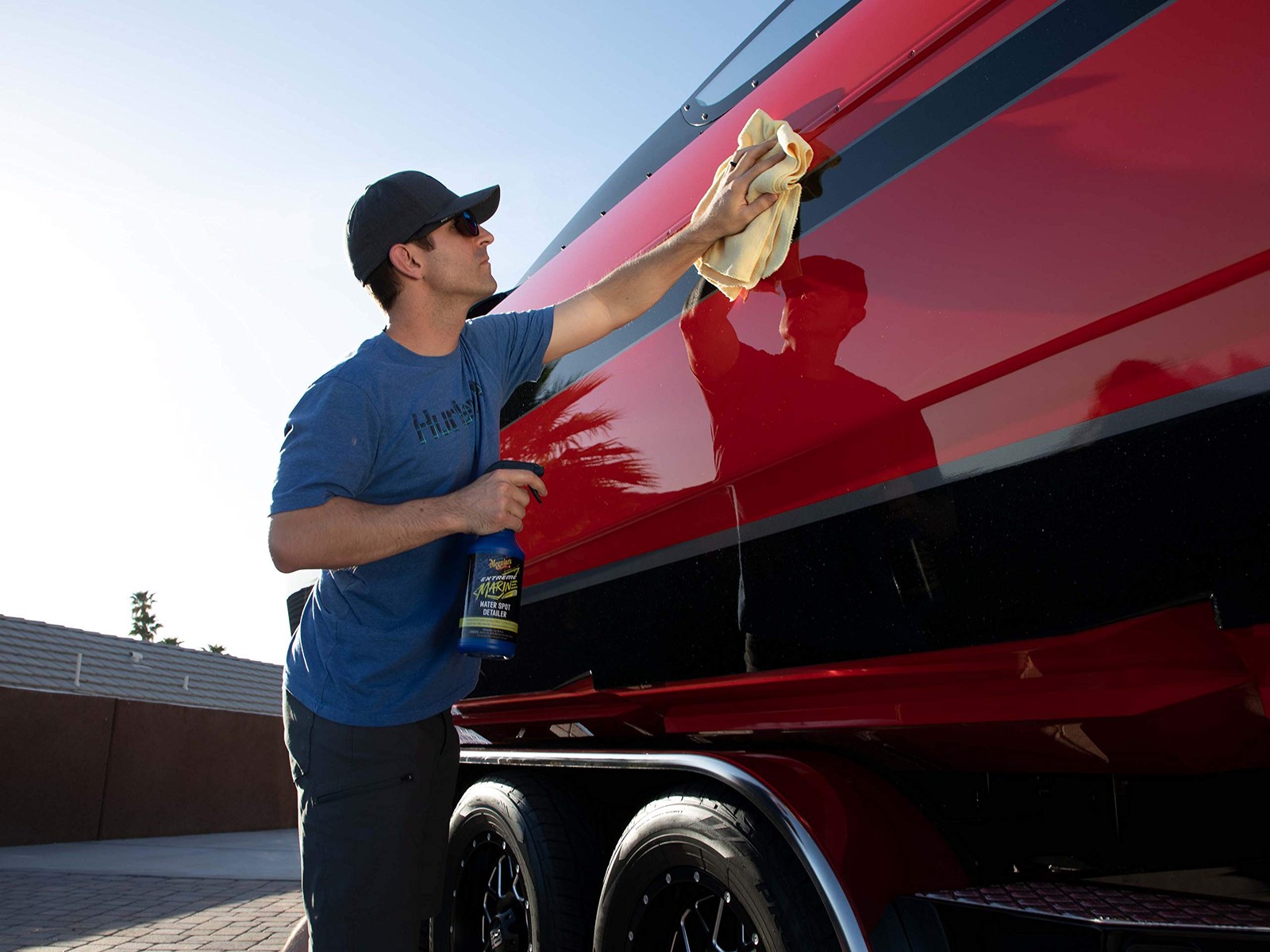 Meguiars 32 Oz Marine Water Spot Remover And Detailer Safe Spray Shine 1 Pack