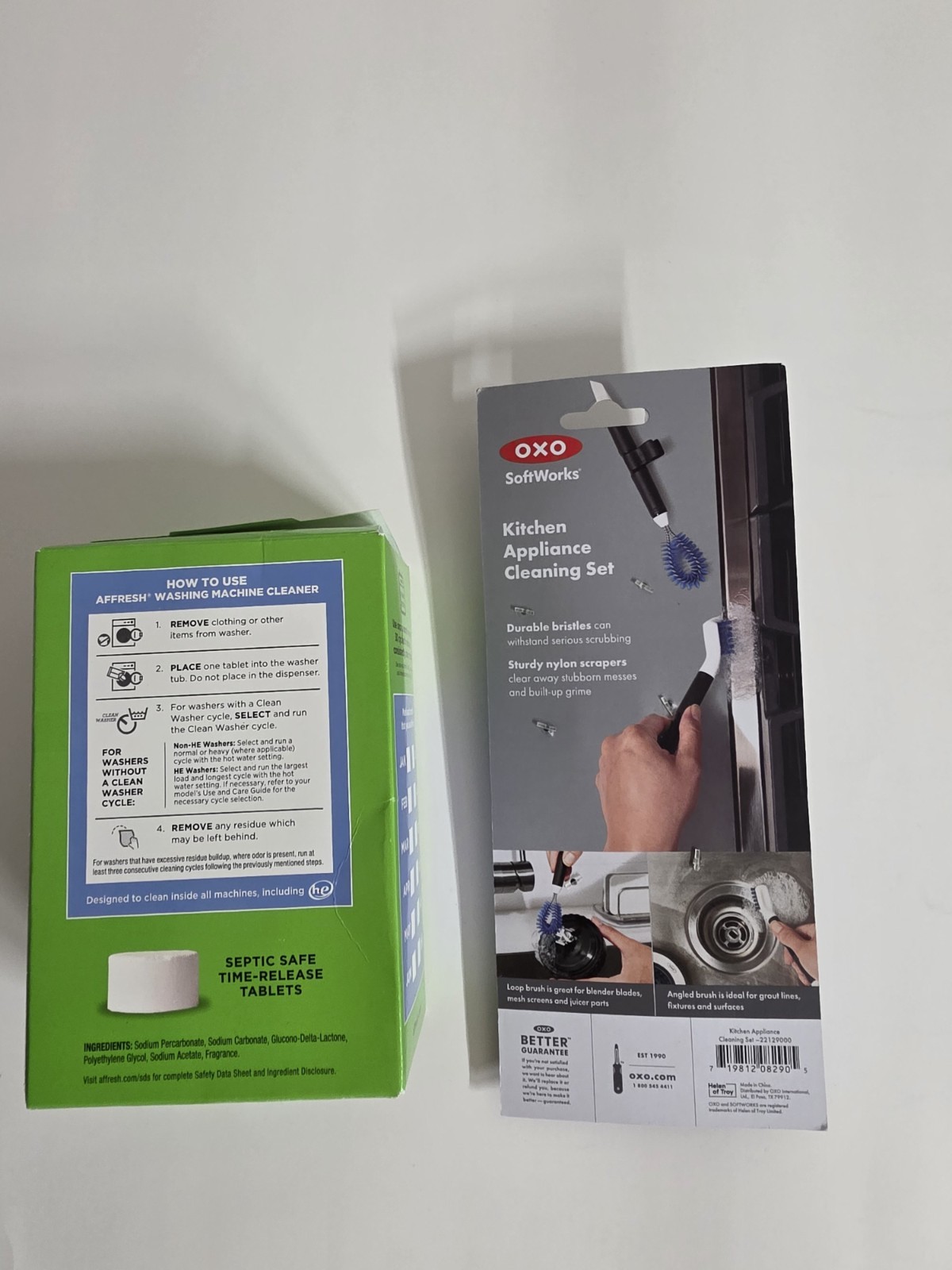 COMBO Affresh Washing Machine Cleaner, 6 Month Supply, + Set Kitchen Cleanig