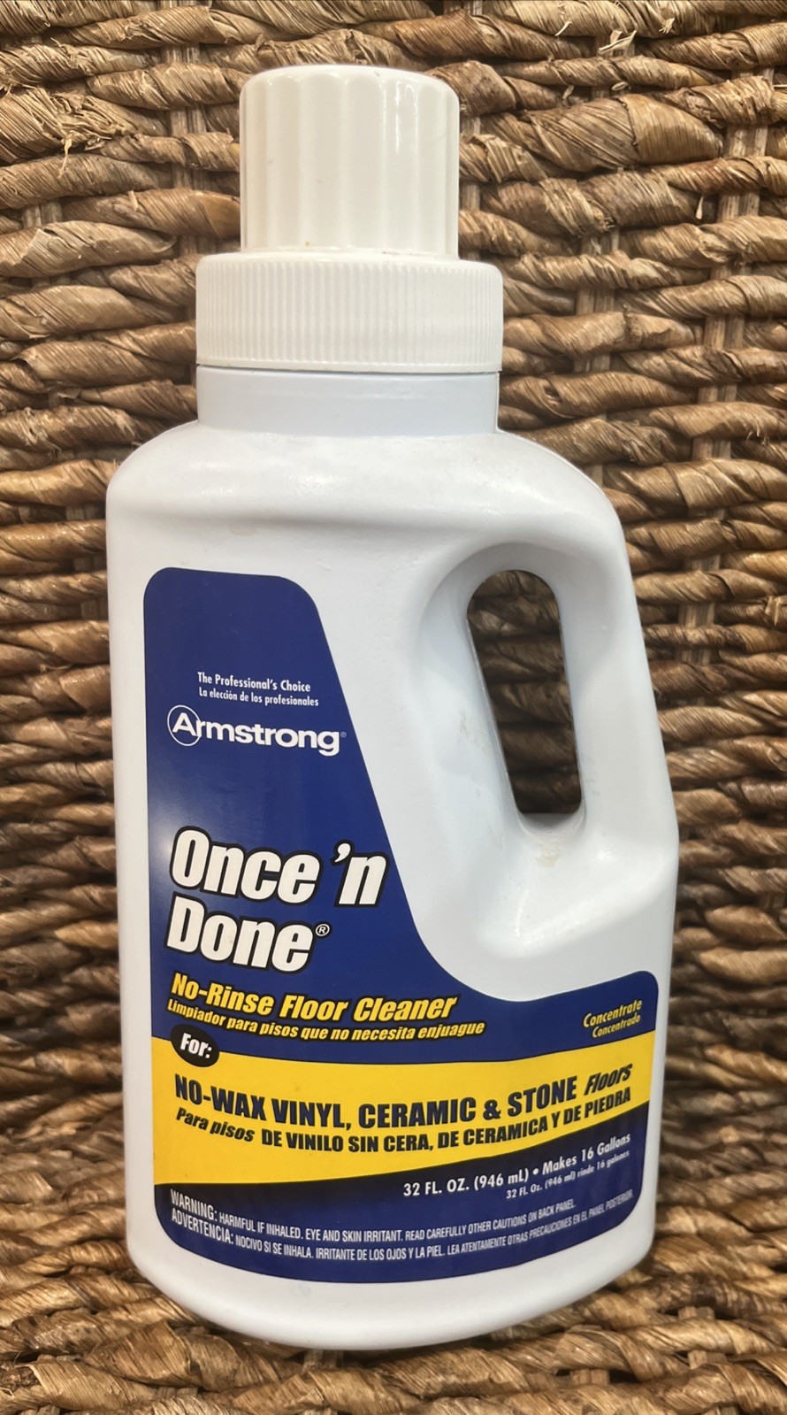 Armstrong Once ‘n Done NO RINSE Floor Cleaner Concentrate 2013 NOS #00330124
