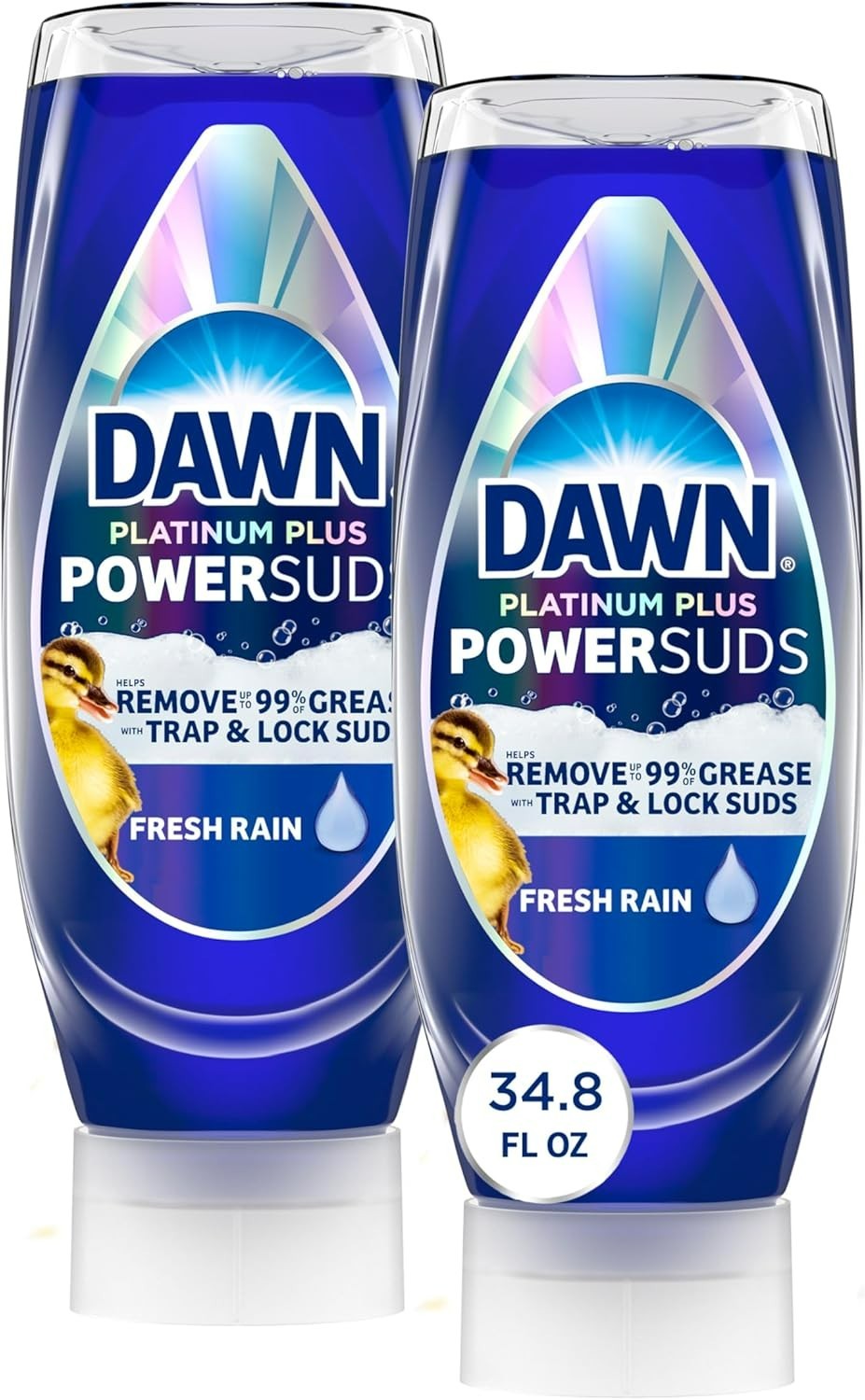 Detergente lavavajillas con aroma a lluvia fresca, 2×17.4 Fl oz