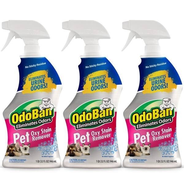 3 Pack OdoBan 32oz. Pet Oxy Stain Remover Eliminates Urine Odor Oxygen Activated