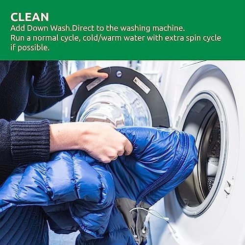 Down Wash Cleaner 10 Fl Oz PFAS-Free Unscented Liquid for Jackets Gear Bedding