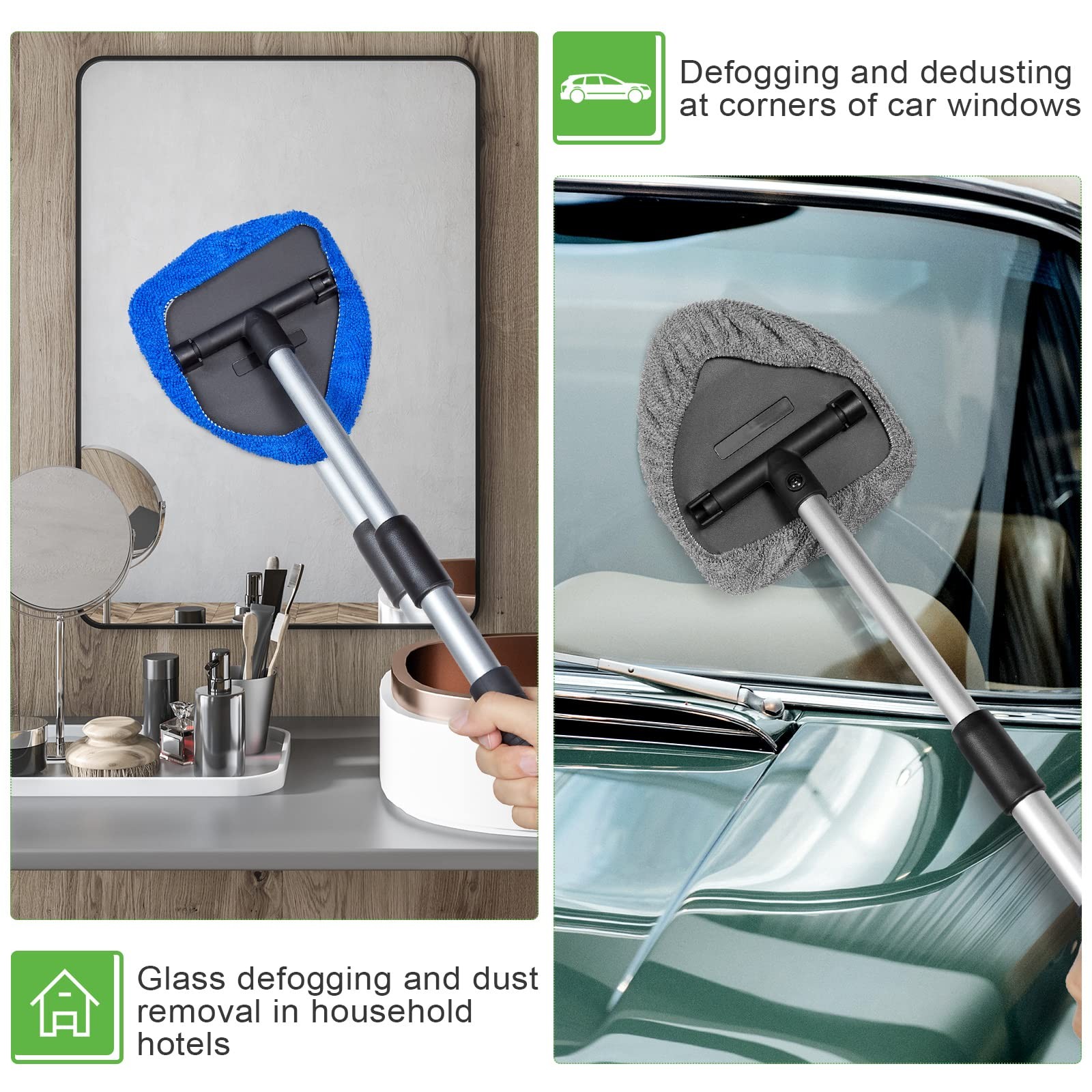 3 Pcs Microfiber Car Windshield Cleaner Tool Car Interior Detailing Cleaning …
