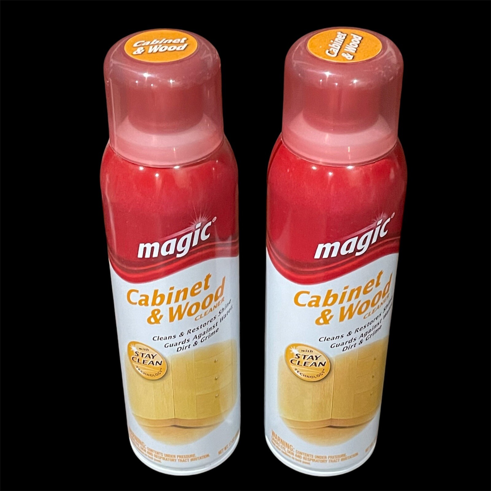 Magic Cabinet and Wood Cleaner Polish Aerosol 17oz New Discontinued Lot Of 2 Can