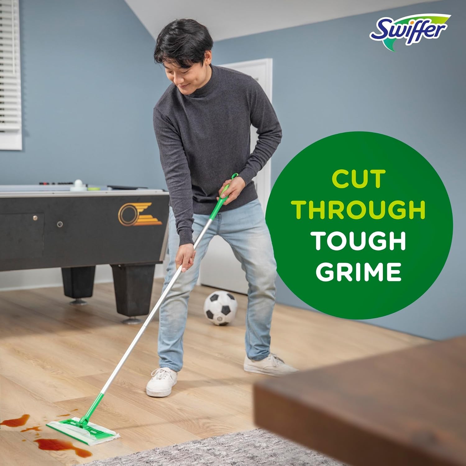 Sweep + Mop, Wet Pads Refill, Floor Cleaner for Dirt, Dust, Hair,