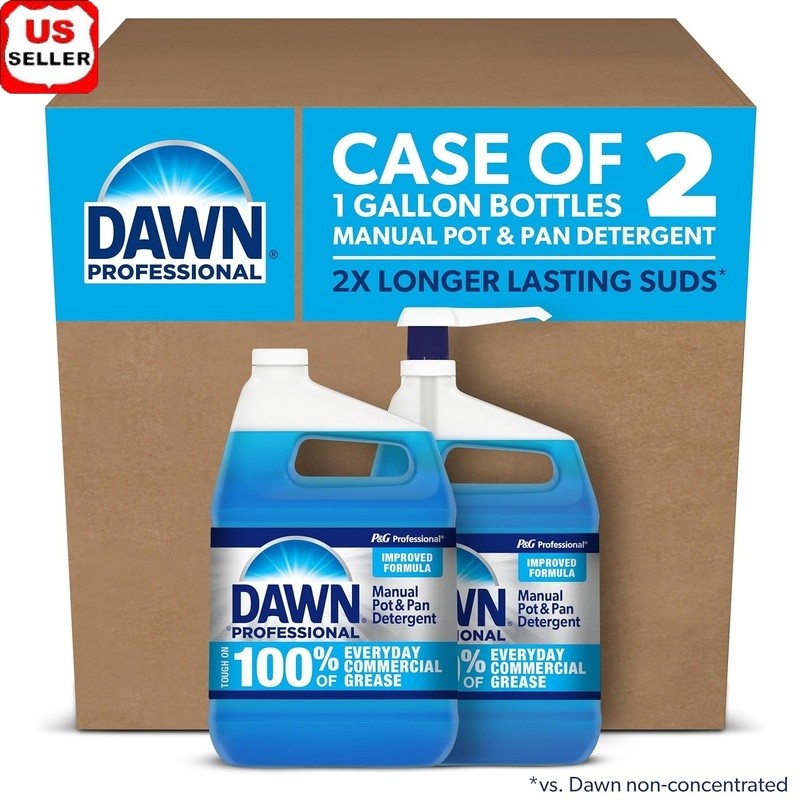Professional Dish Detergent Grease Cleaning Liquid Unscented 128 Sinks 5 Gallon