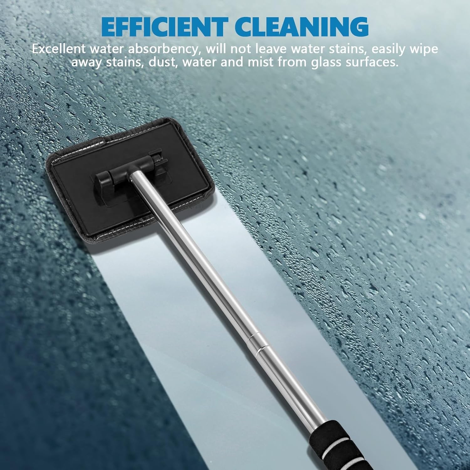 Windshield Cleaning Tool Kit Car Window Glass Wiper Cleaner Brush Pad Extendable