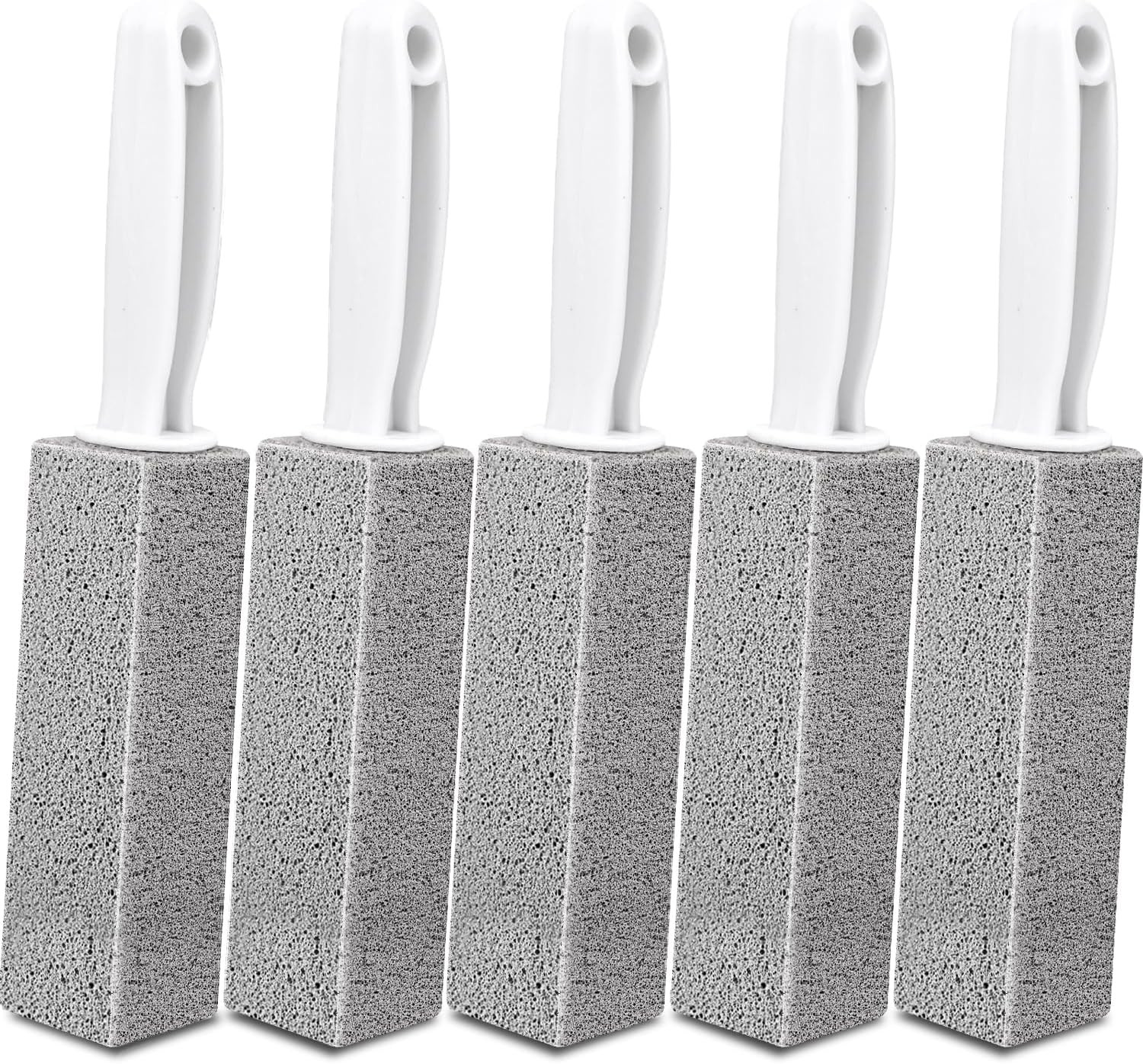 5 Pack Pumice Stone Toilet Cleaner w/ Handle Hard Water Ring Remover