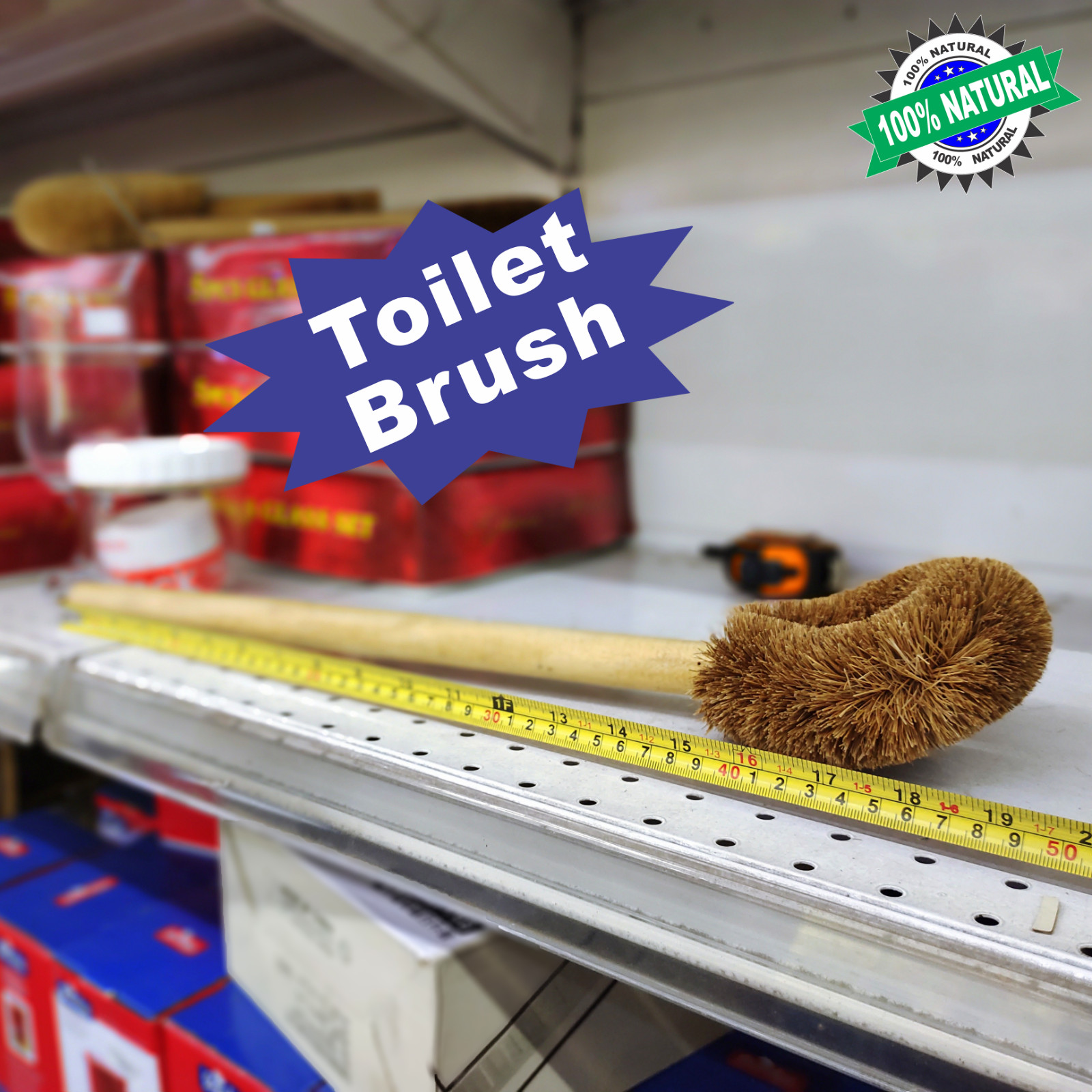 Coconut Coir Fiber Cleaning Kitchen & Toilet Brushes Eco Friendly Ceylon New