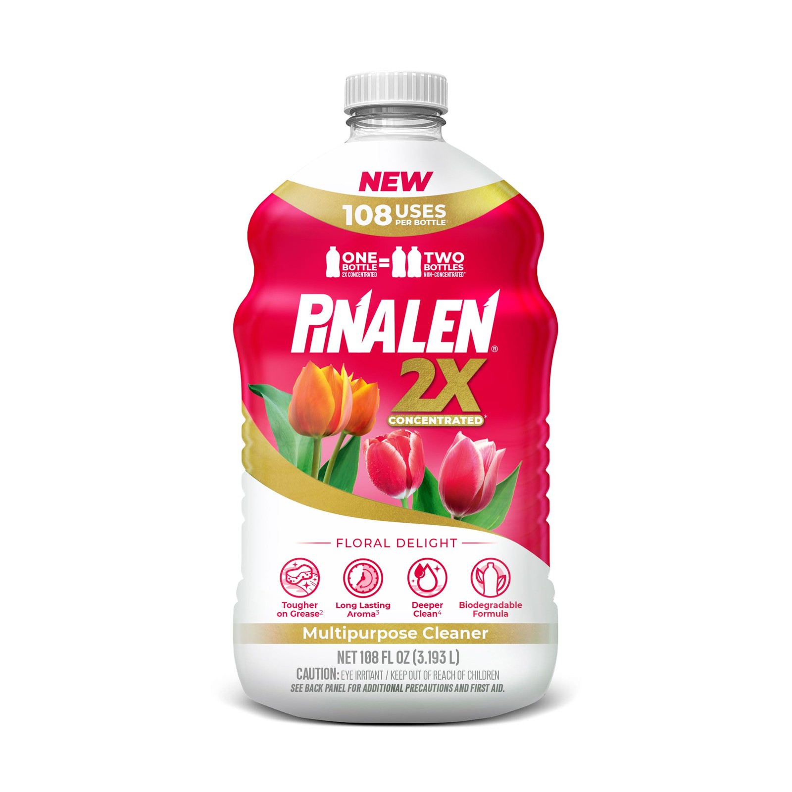 Pinalen 2X Max Aromas Cleaner | Floral Delight Scent | 108 Fl Oz | Multipurpose