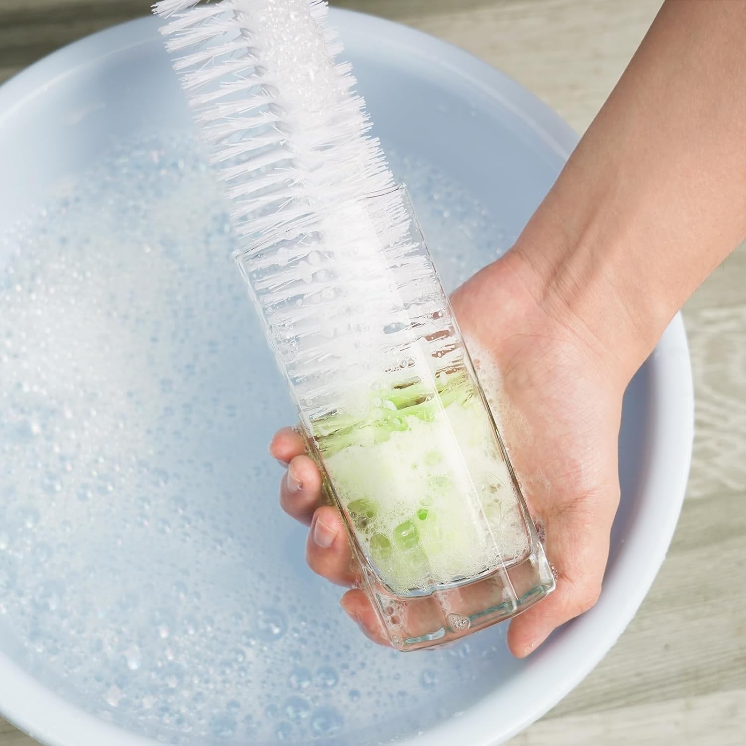 LiKee Super-Long Bottle Cleaning Brush – 18″, Extra-Large 2.5″ Wide Cleaner
