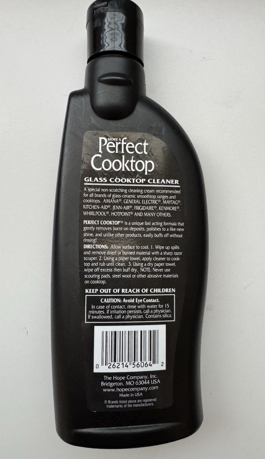 Hope’s Perfect Cooktop Glass Cooktop Cleaner No-Rinse Cleaner 10.6 Ounce