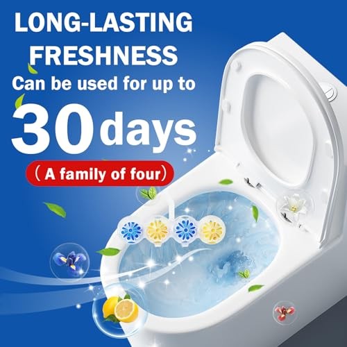 4-in-1 Toilet Bowl Cleaner, Rim Hanger Automatic Toilet Bowl Freshener, 4