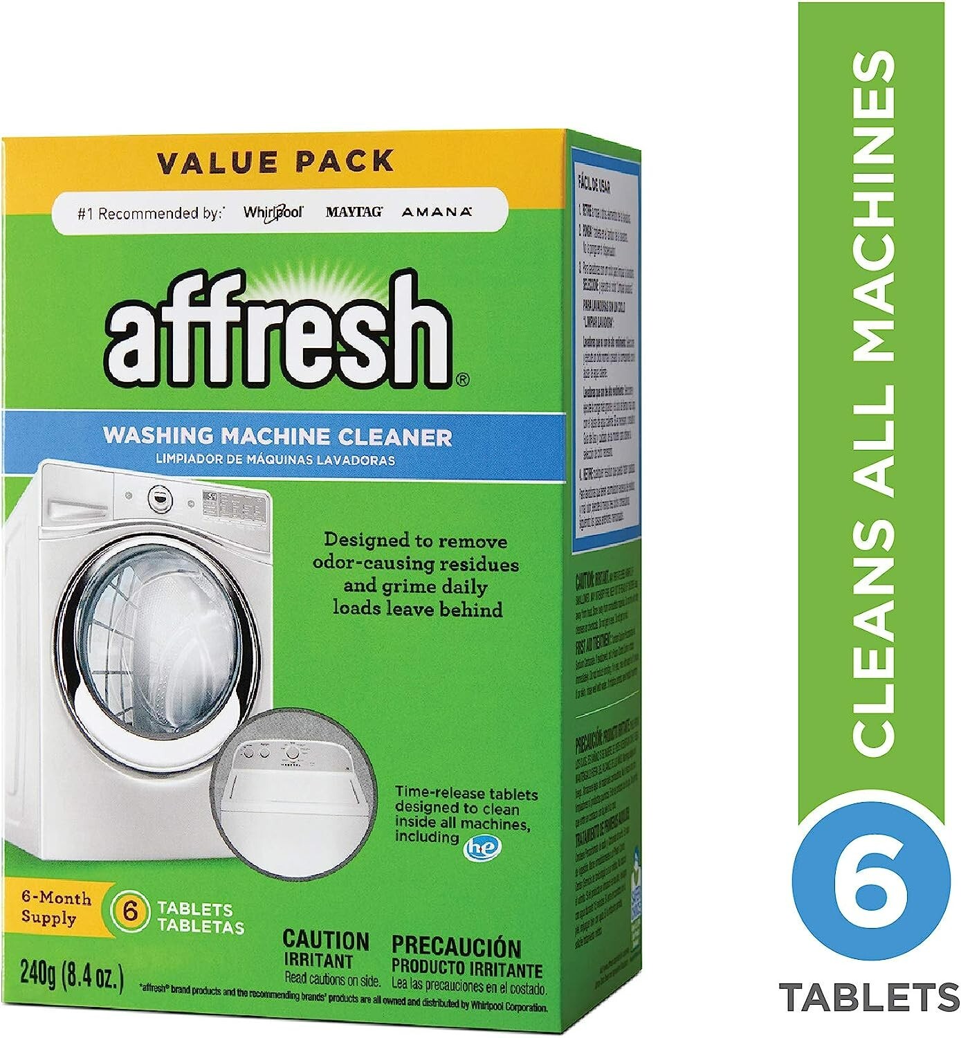 Affresh Washing Machine Cleaner Cleans Front Load and Top Load Washers 6 tablet