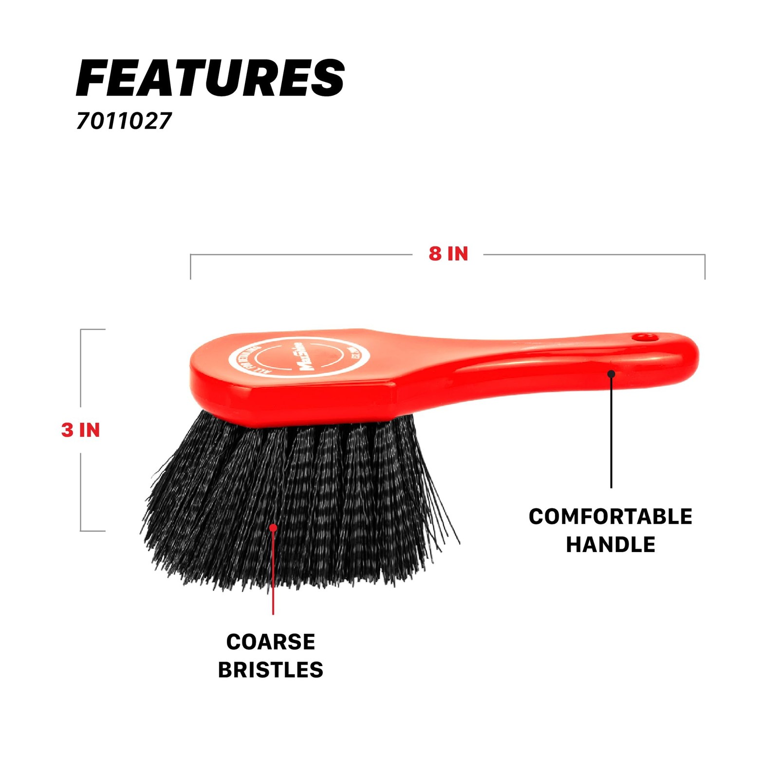 Universal Cleaning Brushes (3-Piece Set) – Heavy-Duty, Medium-Duty, Soft Bris…
