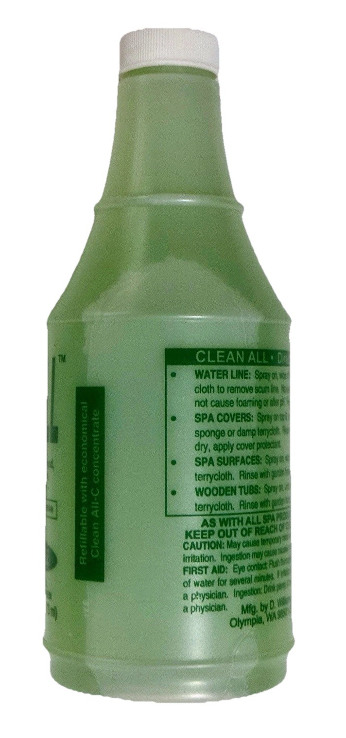 Clean All-C Concentrate Multi Surface Cleaner 16oz pH Neutral Biodegradable New