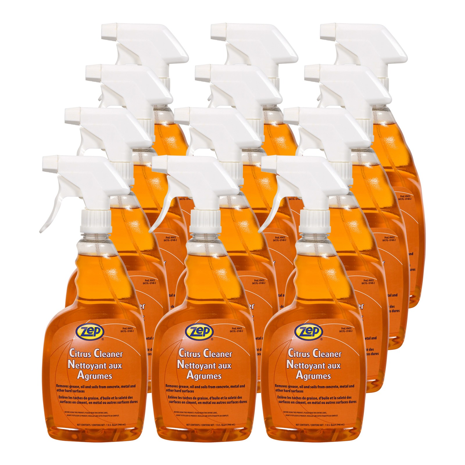 Zep Citrus Cleaner – 32 Ounce (Case of 12) 45501 – Removes Grease, Oil, and