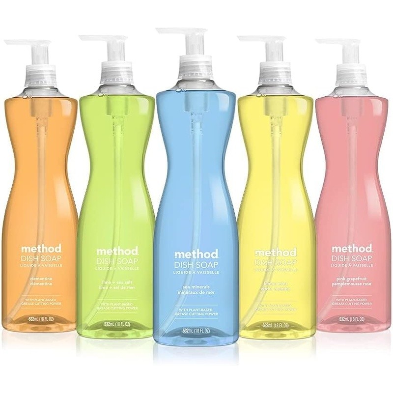 Dishwashing Liquid Pump Bottles 18oz Gel Suds Cruelty Free Easy Grip 6 Pack New