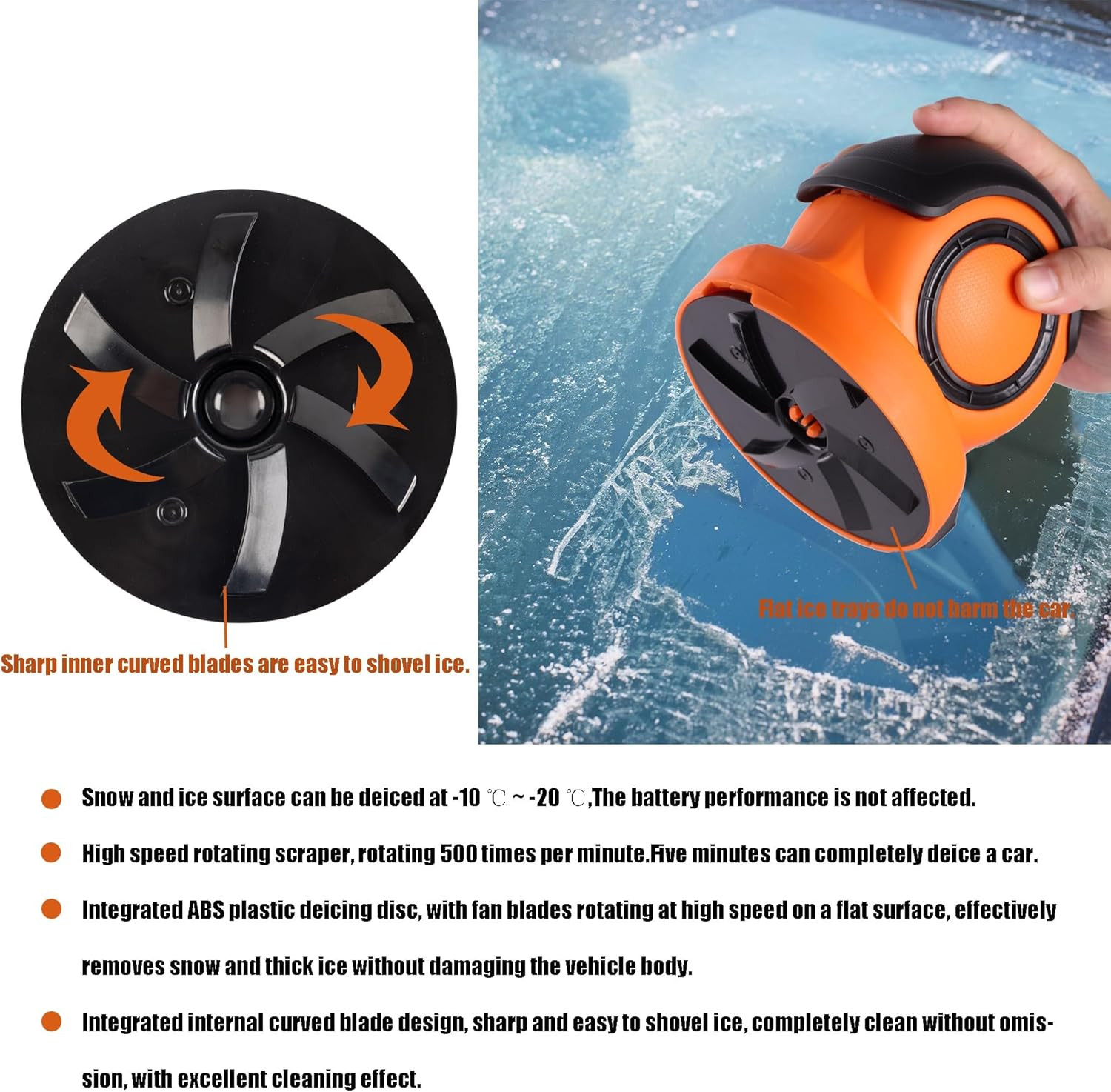 3-In-1 Electric Ice Scraper for Cars & Home – Cordless Handheld Defroster