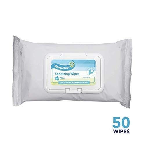 OmegaClean Alcohol Wipes (50 Count) (Pack of 32)