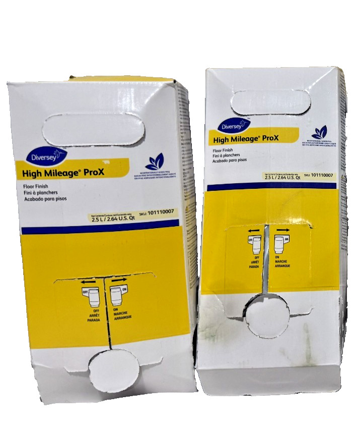 Lot of 2 Diversey High Mileage ProX Floor Finish 2.5L/2.64 Qt 101110007 New