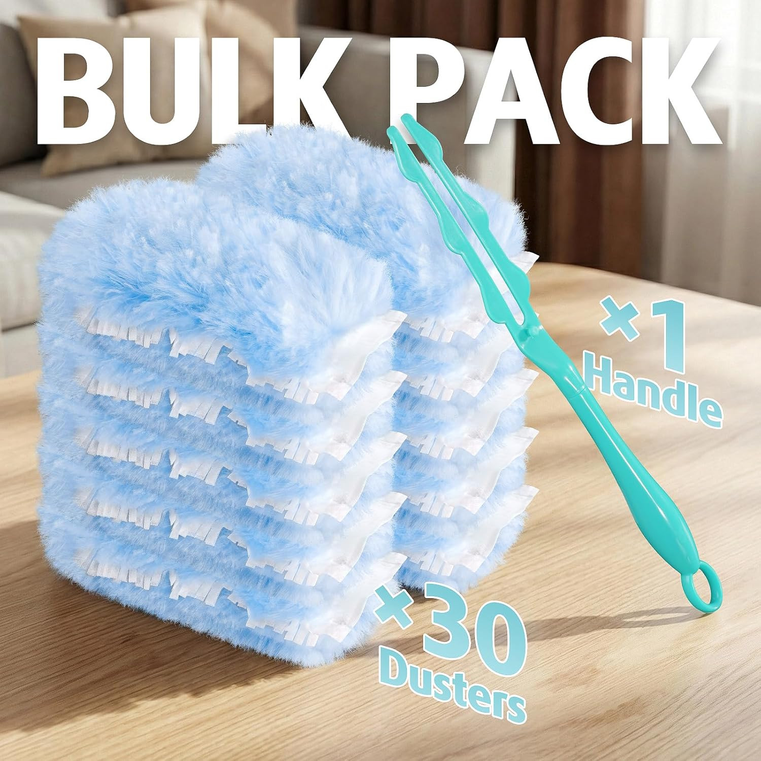 Duster Refill for Swiffer Duster, 30 Count Heavy Duty 2 Side 360° Duster Refills