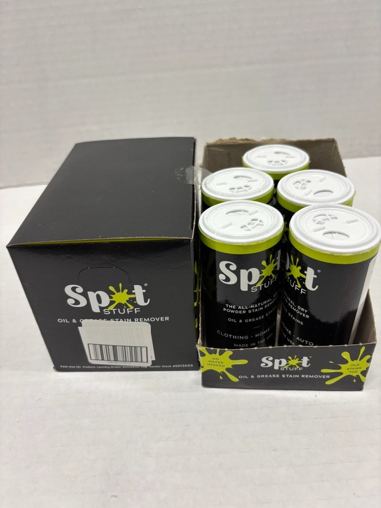 Case of 6 SPOT STUFF All Natural Dry Powder Oil & Grease Fabric Stain Remover