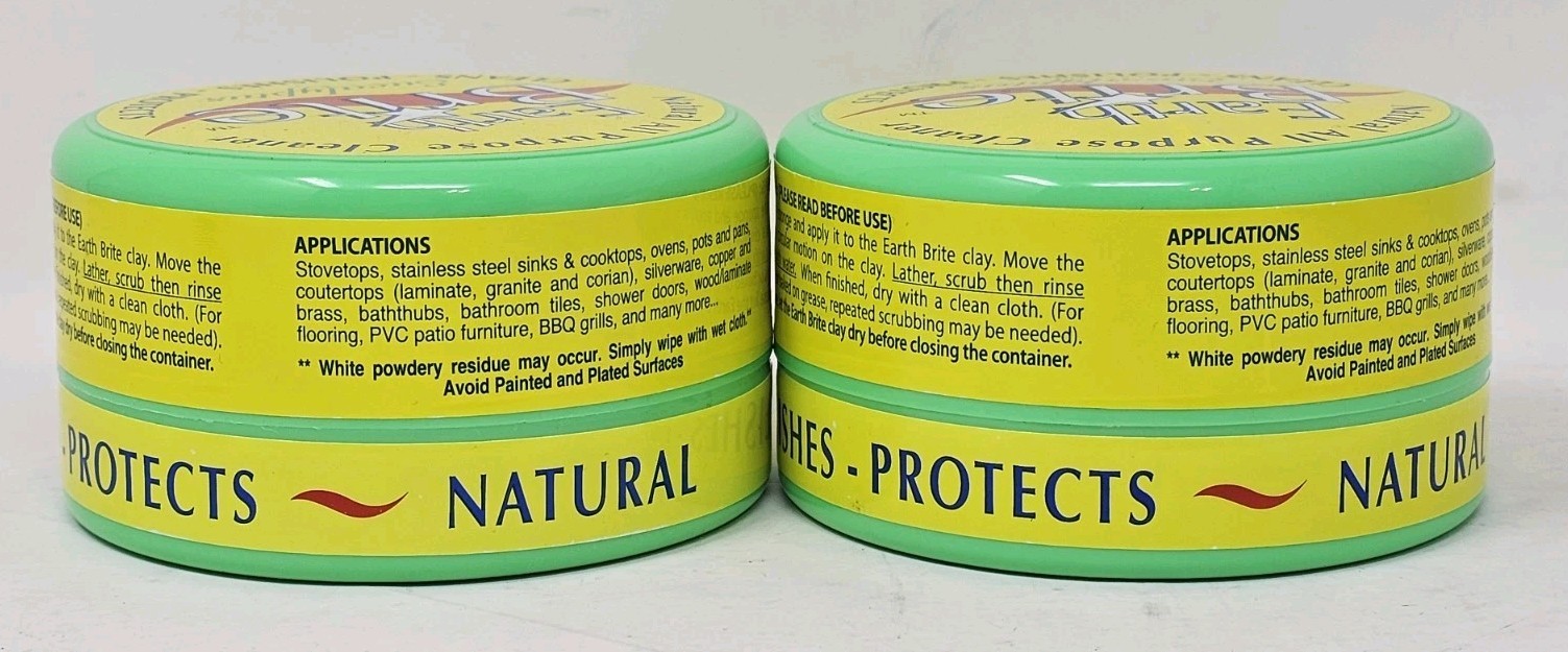 2 x’s Earth Brite Natural All Purpose Cleaner Eucalyptus 10.5 oz w/ Sponge NEW