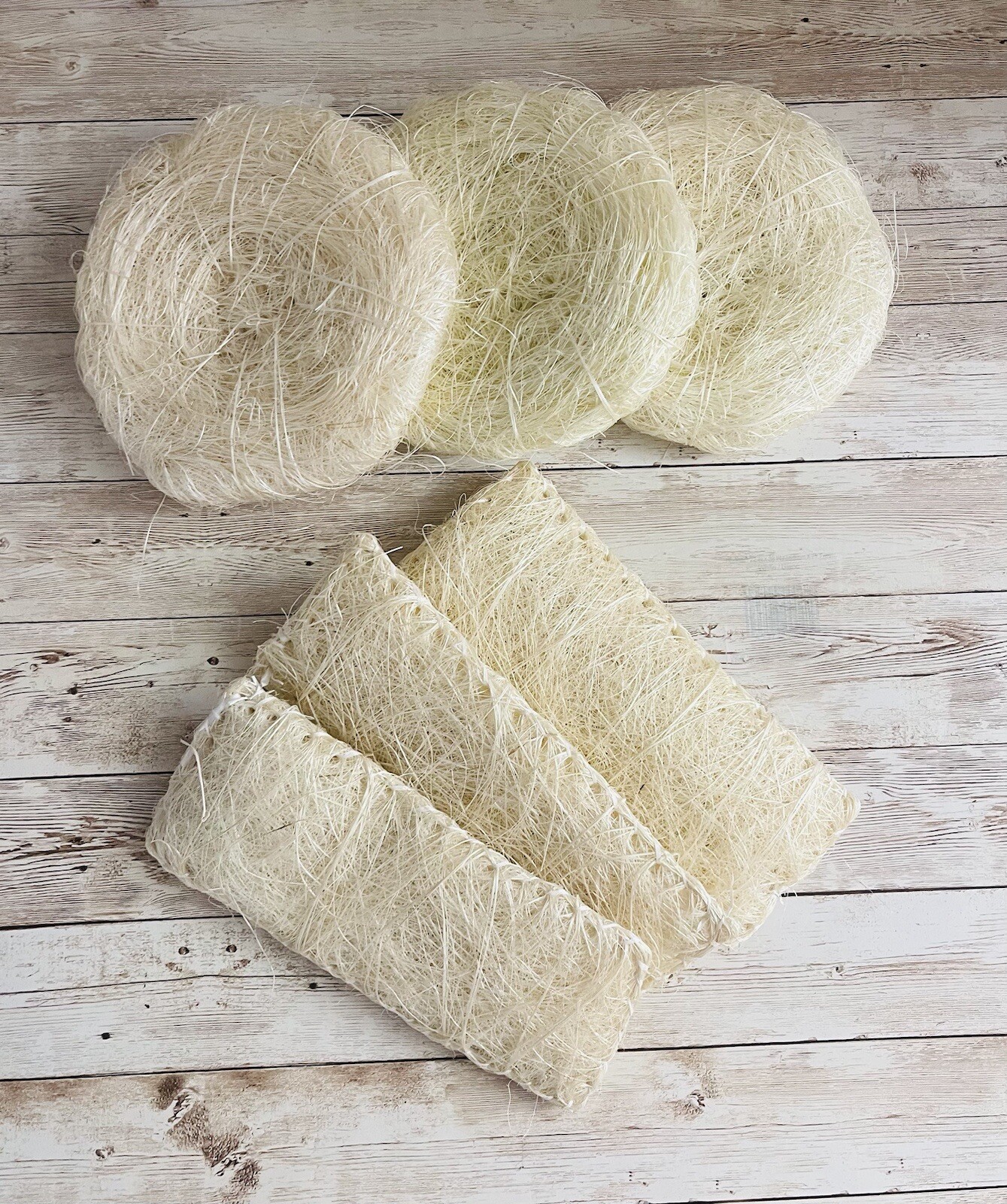 6x Estropajo De Ixtle Mexicano Ixtle Scourer Body Scrub 100% Natural Fibers