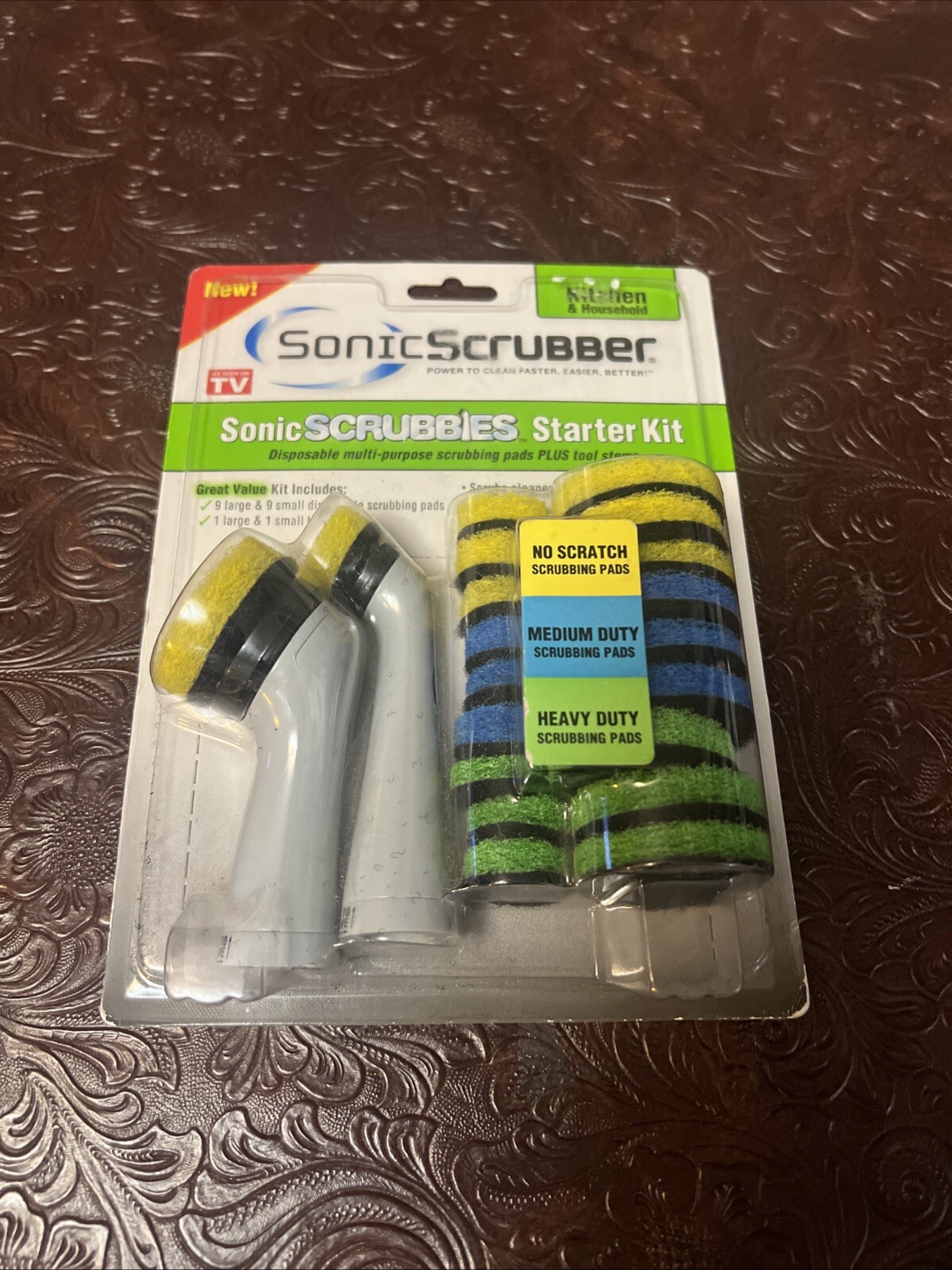 Sonic Scrubber Brushes Scrubbies Refills Starter Kit Kitchen & Household NEW