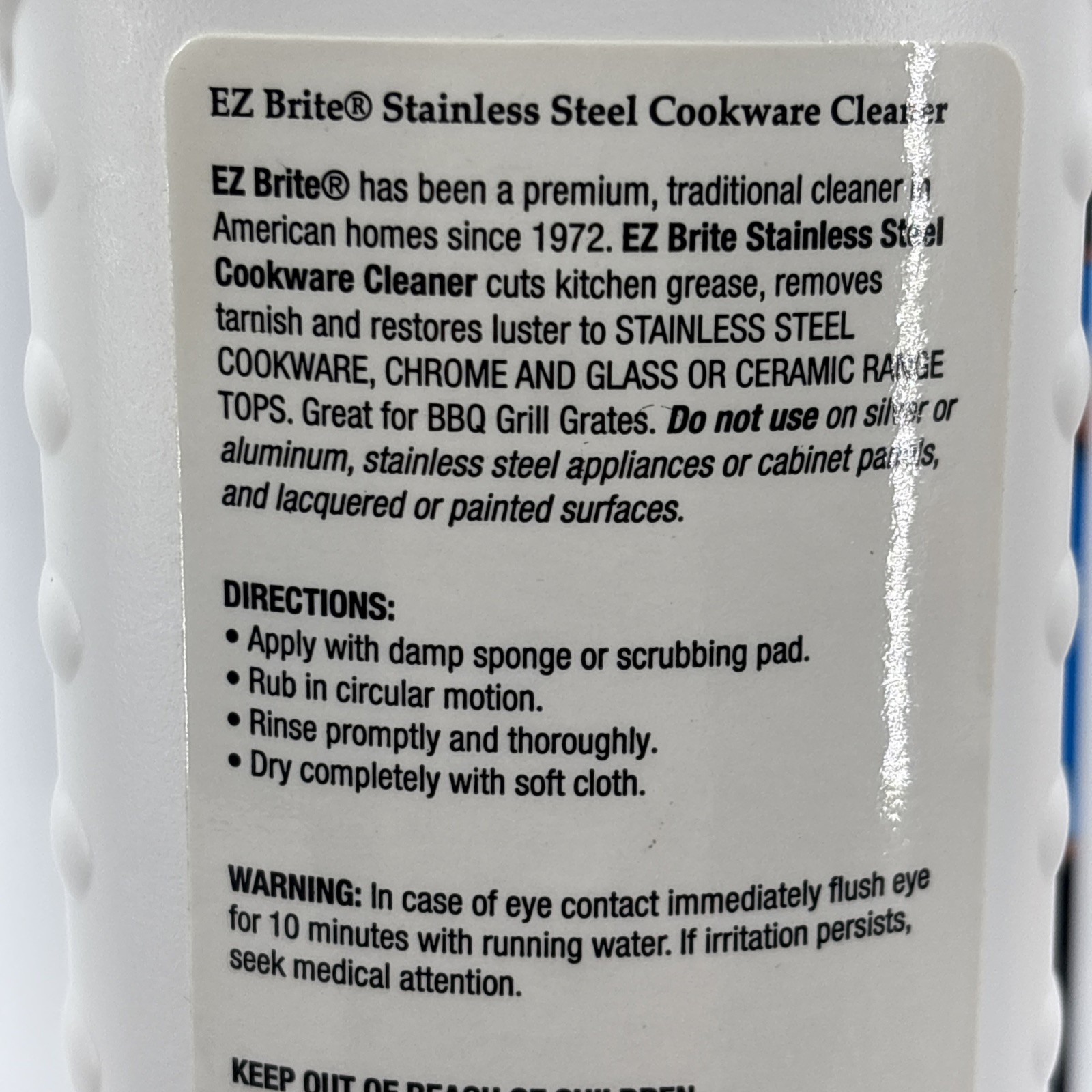 EZ Brite Stainless Steel Cookware & Sinks Cleaner Cleaning Gel 7oz (Lot Of 2)