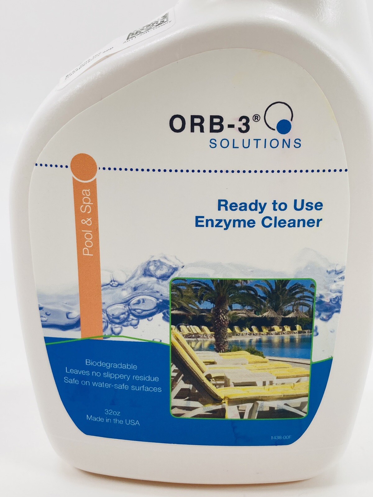 Orb-3 Ready-to-Use Enzyme Pool Cleaner Spray 1 Quart (32oz) Biodegradable