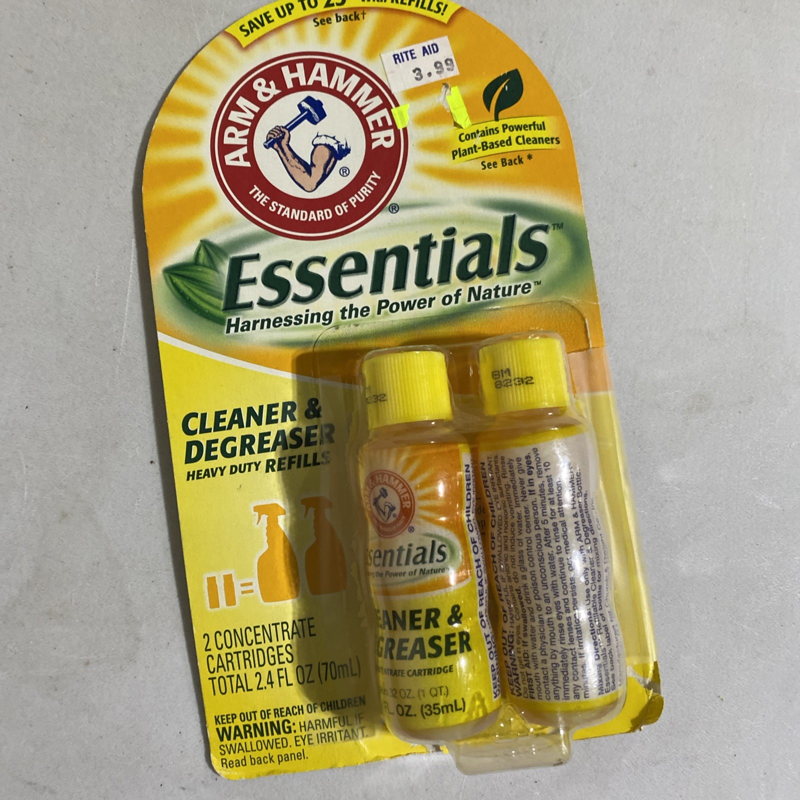 Arm & Hammer ESSENTIALS Cleaner & Degreaser REFILL X2 Concentrate Discontinued