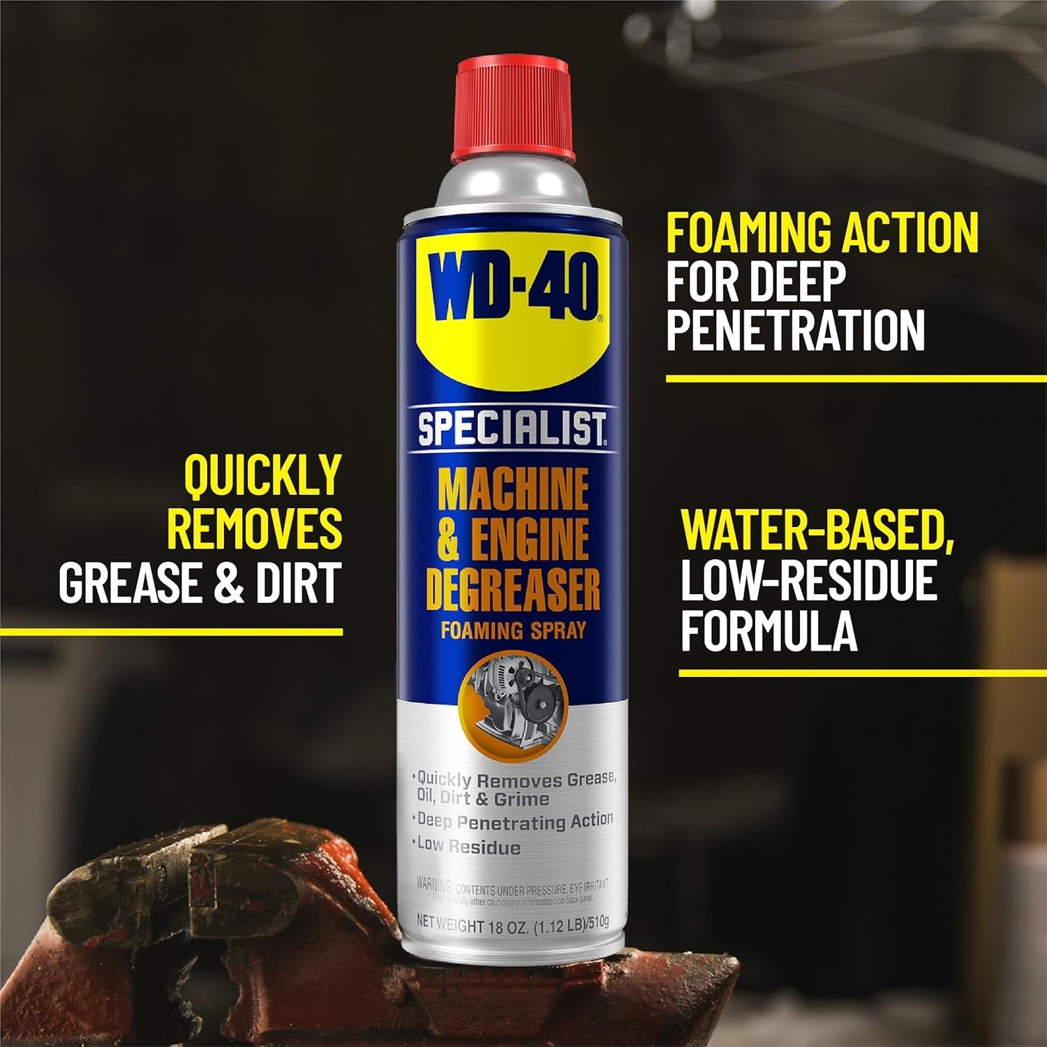 Deep-Penetrating Foaming Degreaser for Machinery, 4-Pack