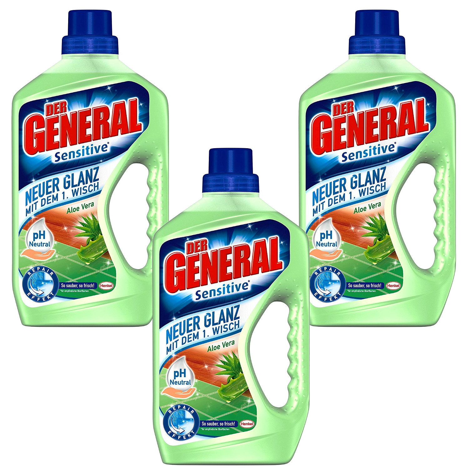3X 750Ml The General All-Purpose Cleaner Sensitive Aloe Vera PH Neutral