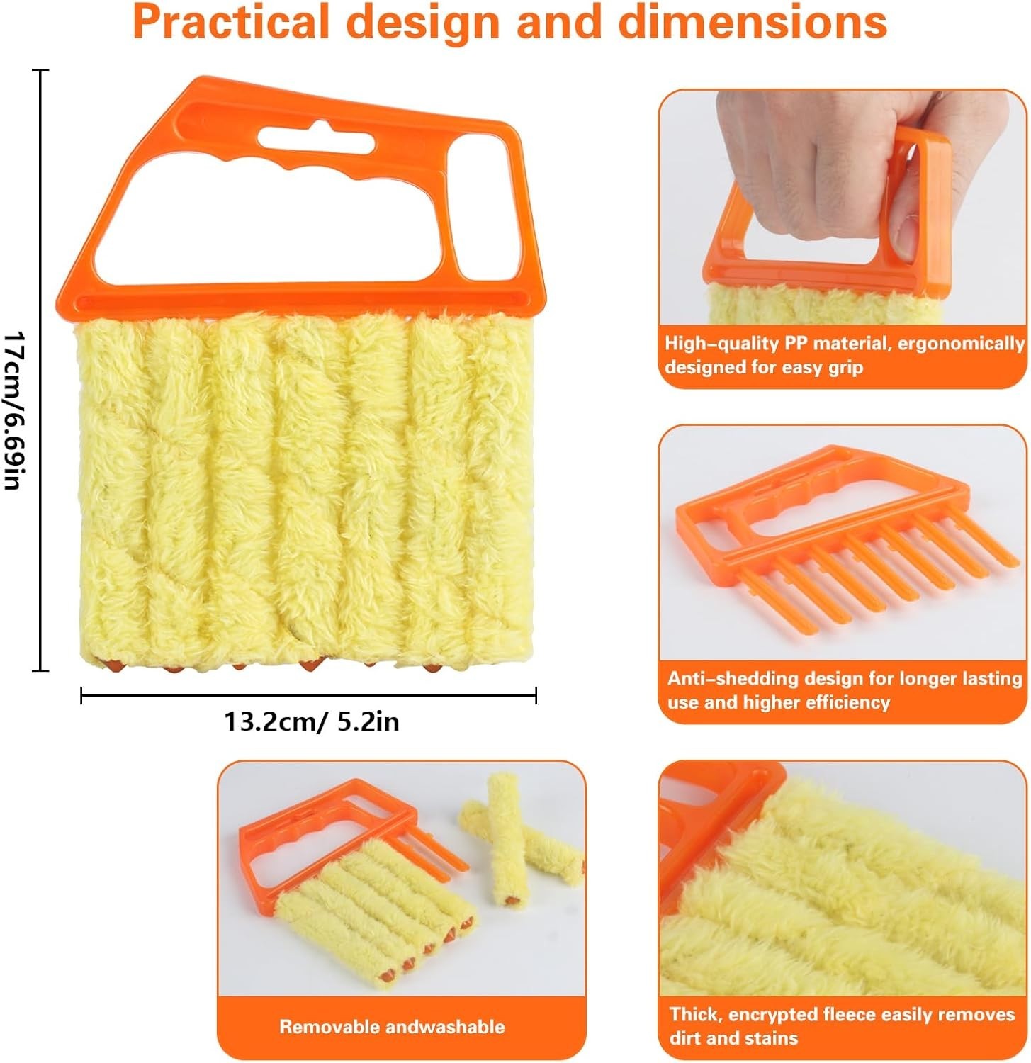 4Pcs Window Venetian Blind Cleaner Duster Tool,Feather Blind Duster for Clean…