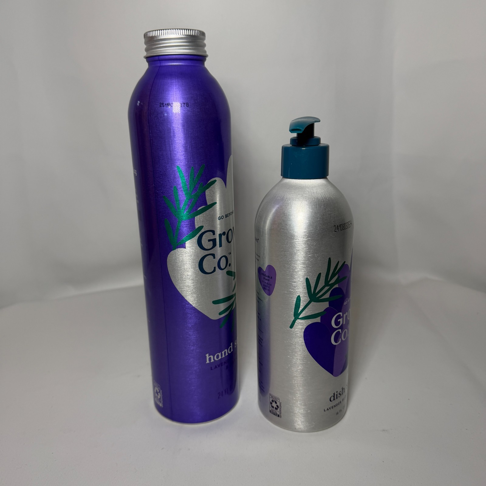 Grove Co. Hand & Dish Soap Refill Set 24oz 16oz Lavender Blossom & Thyme New