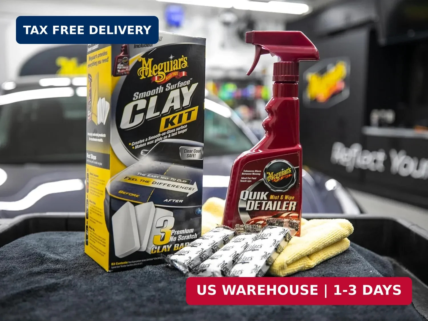 Meguiar’s G191700 Smooth Surface Clay Kit, Safe and Easy Car Claying for Smooth