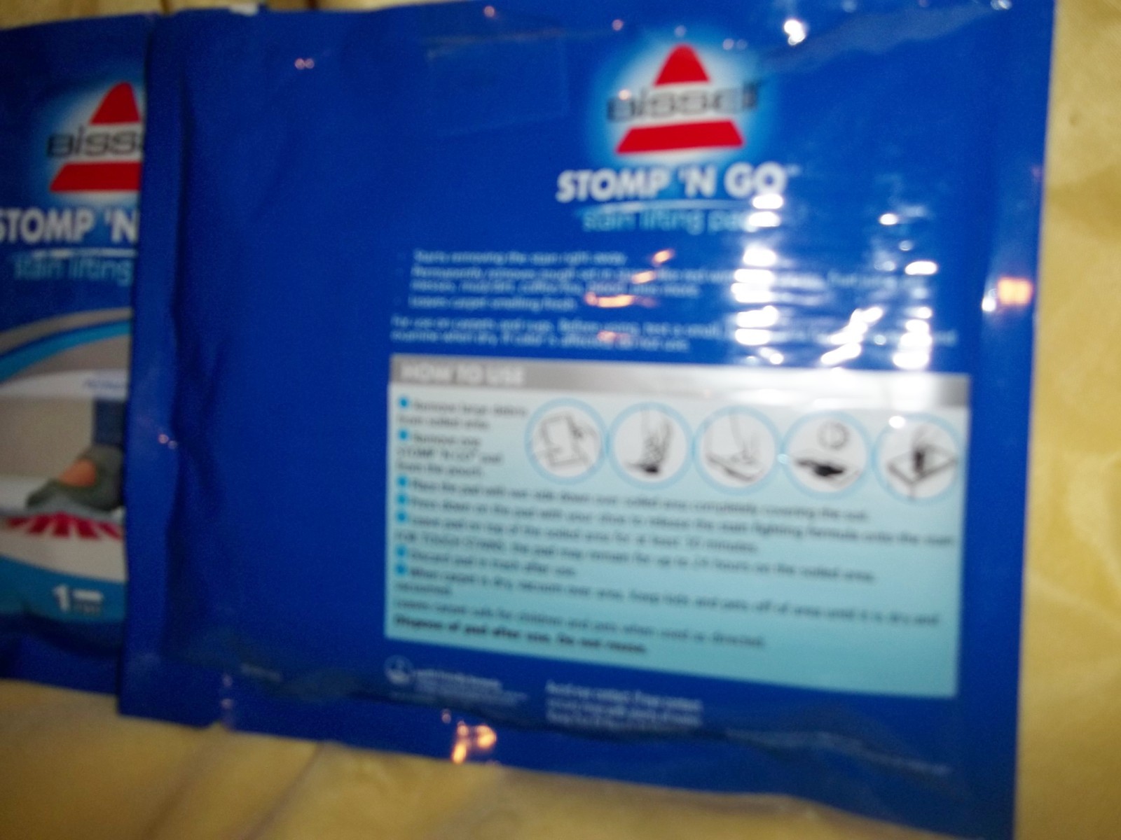 Bissell Stomp ‘n Go Stain Lifting Pads – Lot Of 4 carpet cleaner cleaning supply
