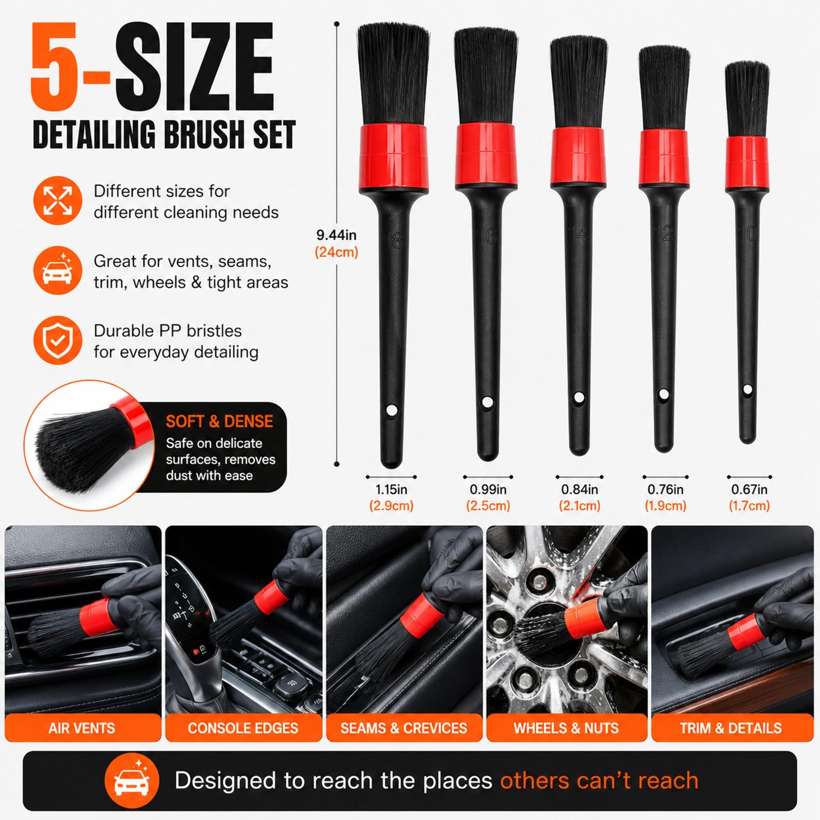 18-Piece Car Detailing Kit – Complete Car Interior Detailing Kit and Exterior…
