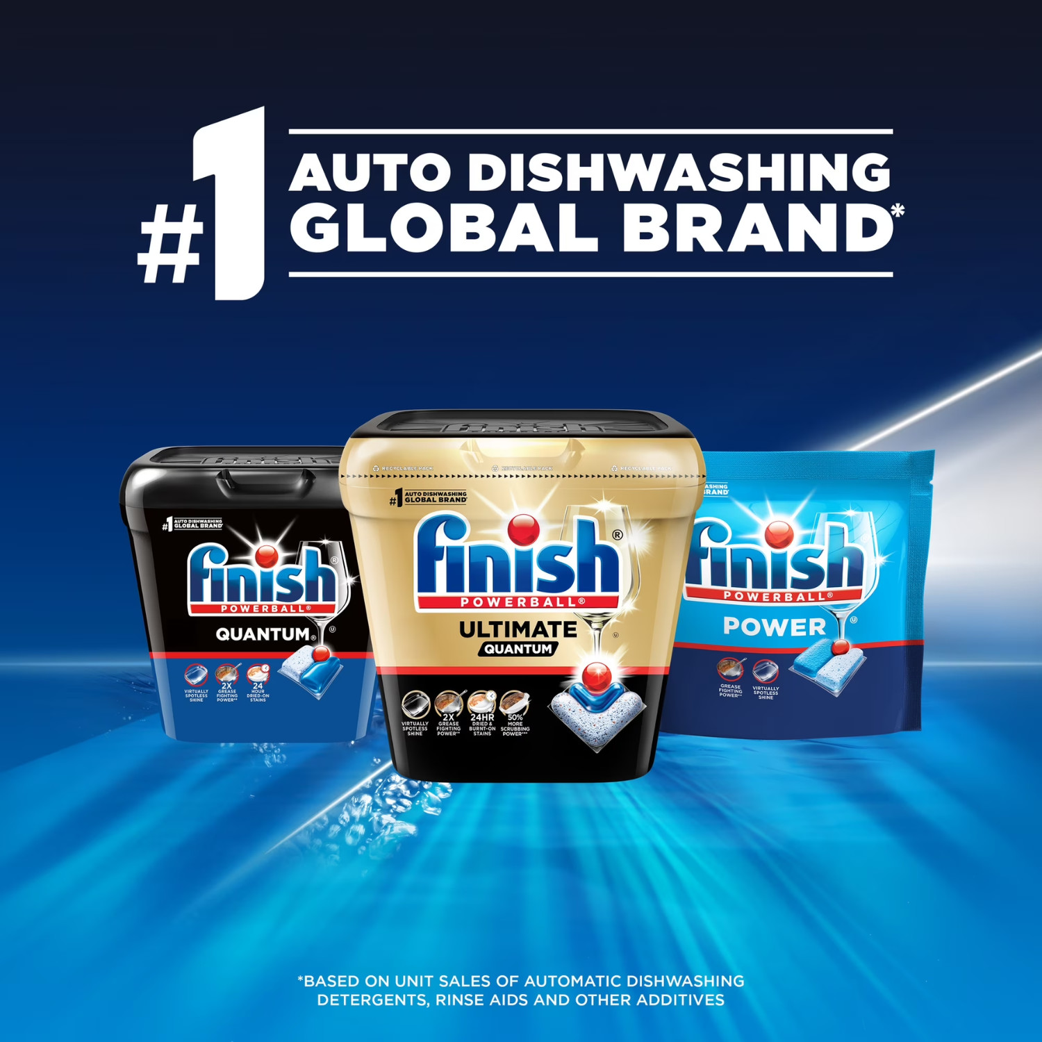 (2 Pack) Finish Quantum Dishwasher Pods Advanced Clean, No Pre-Rinse, 36 Count