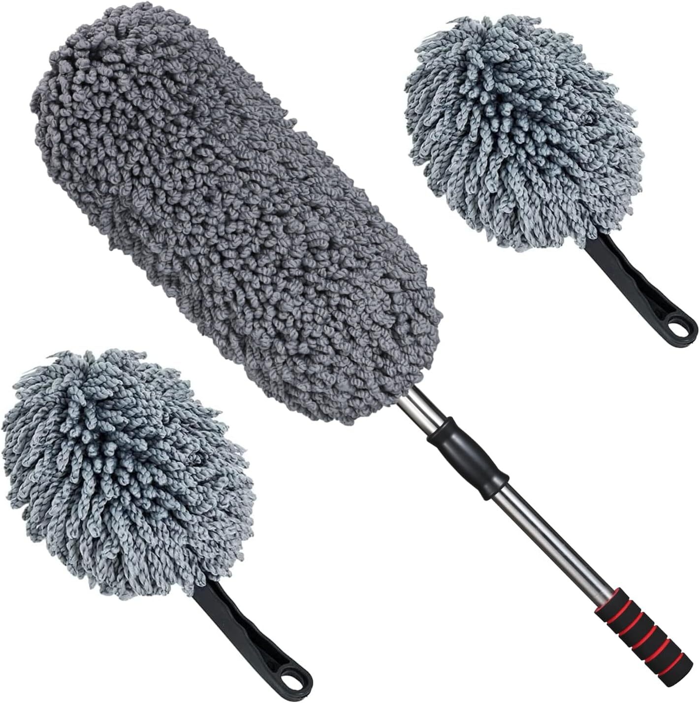 3 Pack Large Microfiber Car Duster Exterior Scratch Free with Extendable Car Dus