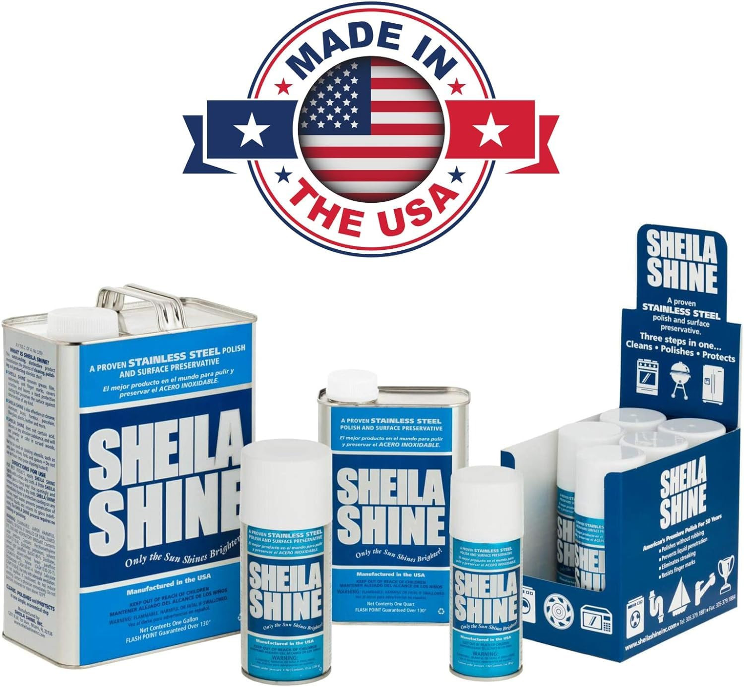 Sheila Shine Premium Stainless Steel Cleaner Polish 3 Ounce Spray