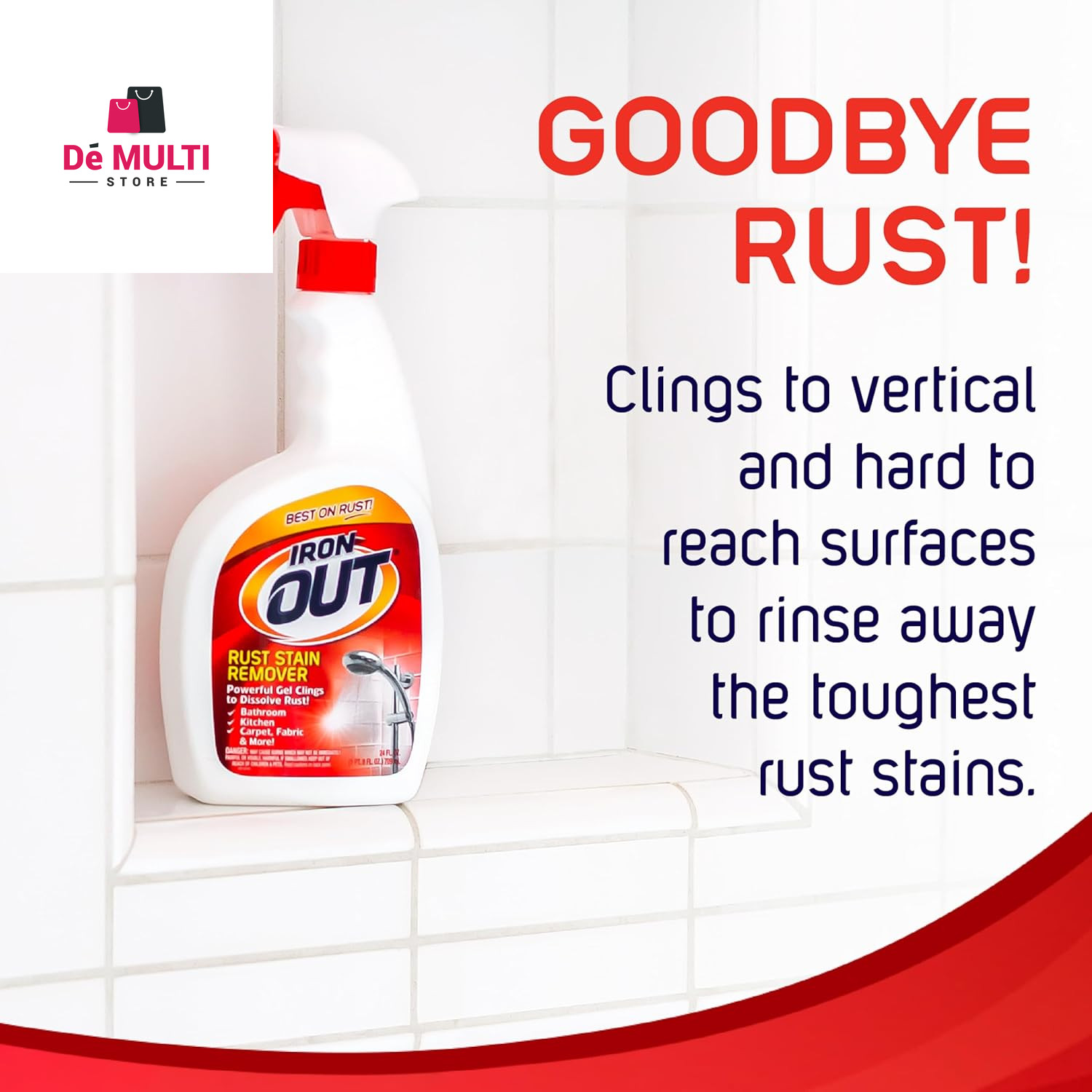 Iron OUT Rust Stain Remover Spray Gel, Remove Rust Stains in Bathrooms, Kitch