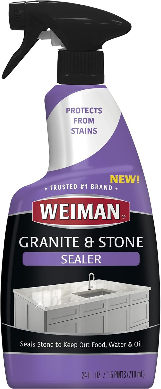Granite & Stone Sealer Spray – Protects Kitchen Countertops, Sinks, Showers, Van
