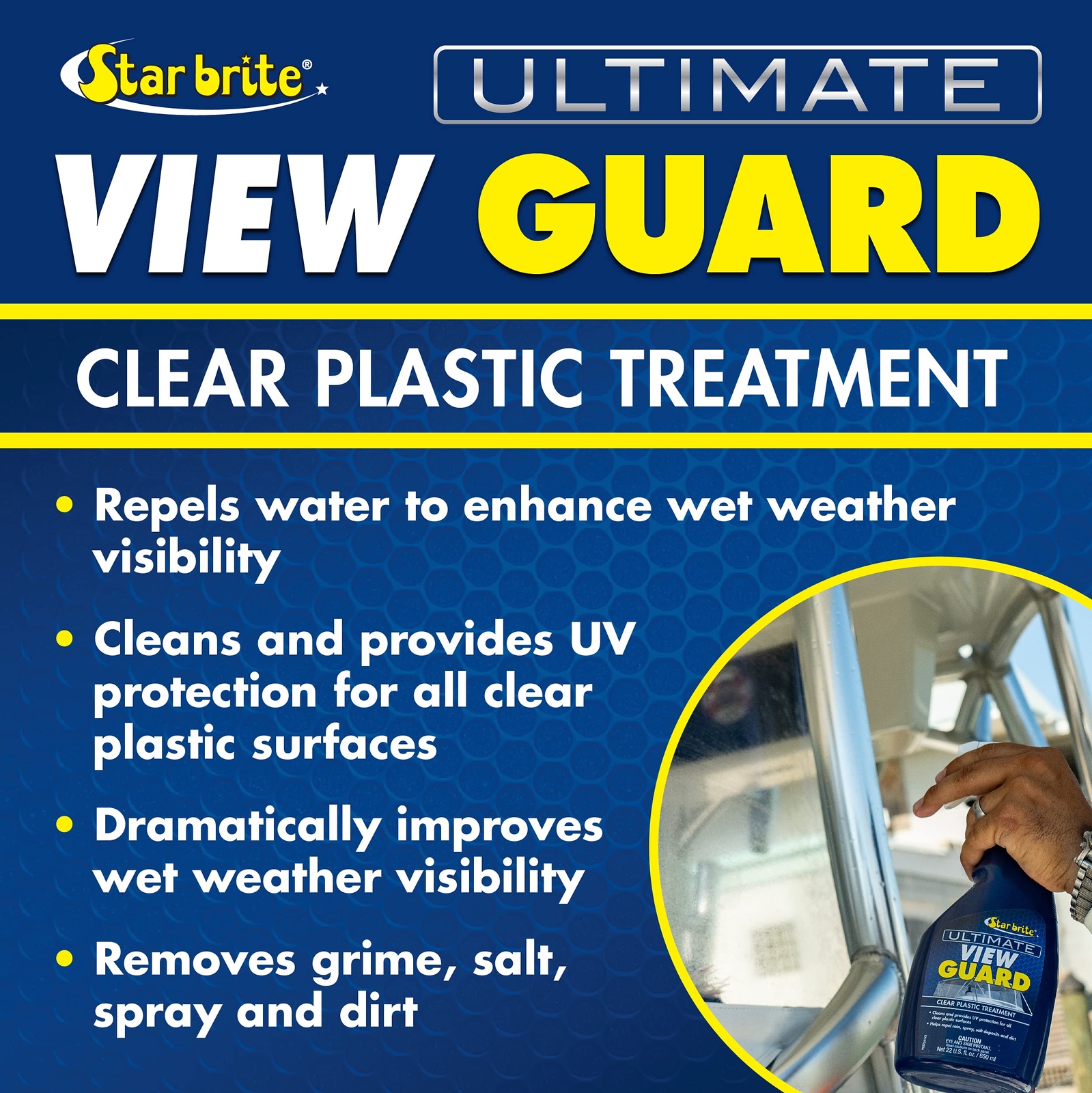 Star Brite Ultimate View Guard 22 Fl Oz Clear Plastic Treatment UV Protection